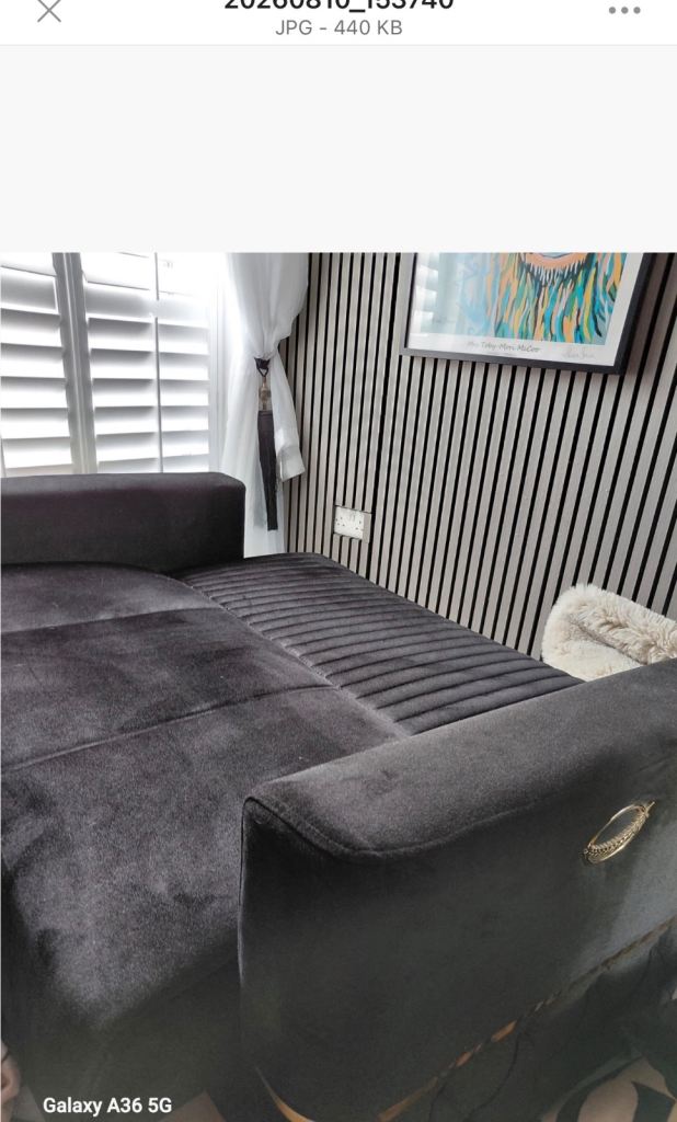 Black gold sofa bed 
