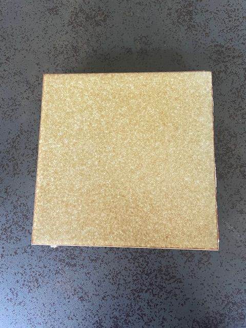 vintage retro mustard H&R Johnson ceramic wall tiles reclaimed, 6 in square 8097