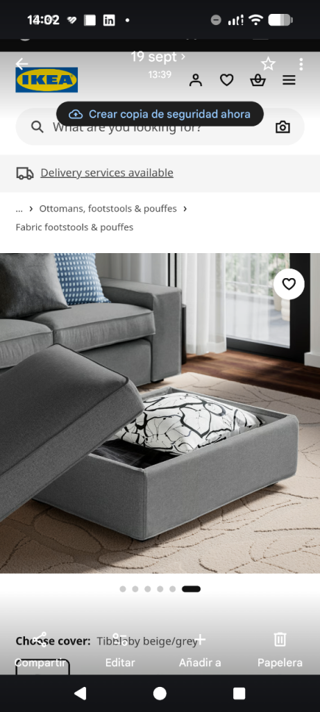 Ikea Kivik footstool