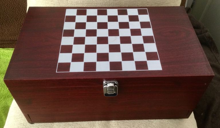 Gorgeous Wine and Chess Set Cabinet