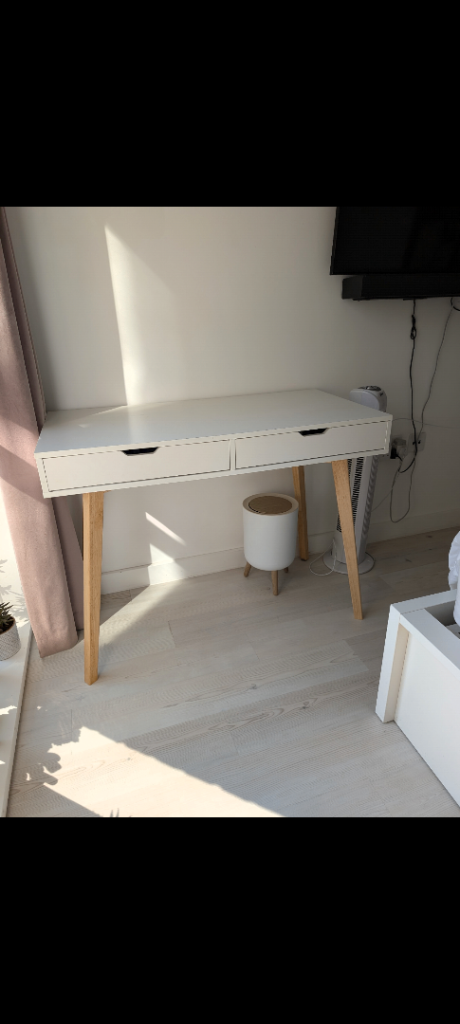 White Desk with storage
