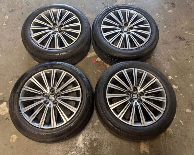 GENUINE OEM SEAT IBIZA 16” 5x100 ALLOY WHEELS + TYRES POLO FABIA