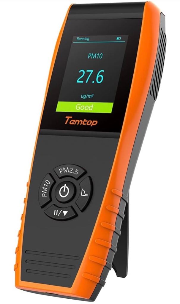 Temtop Air Quality Monitor - As New, Orange/Black