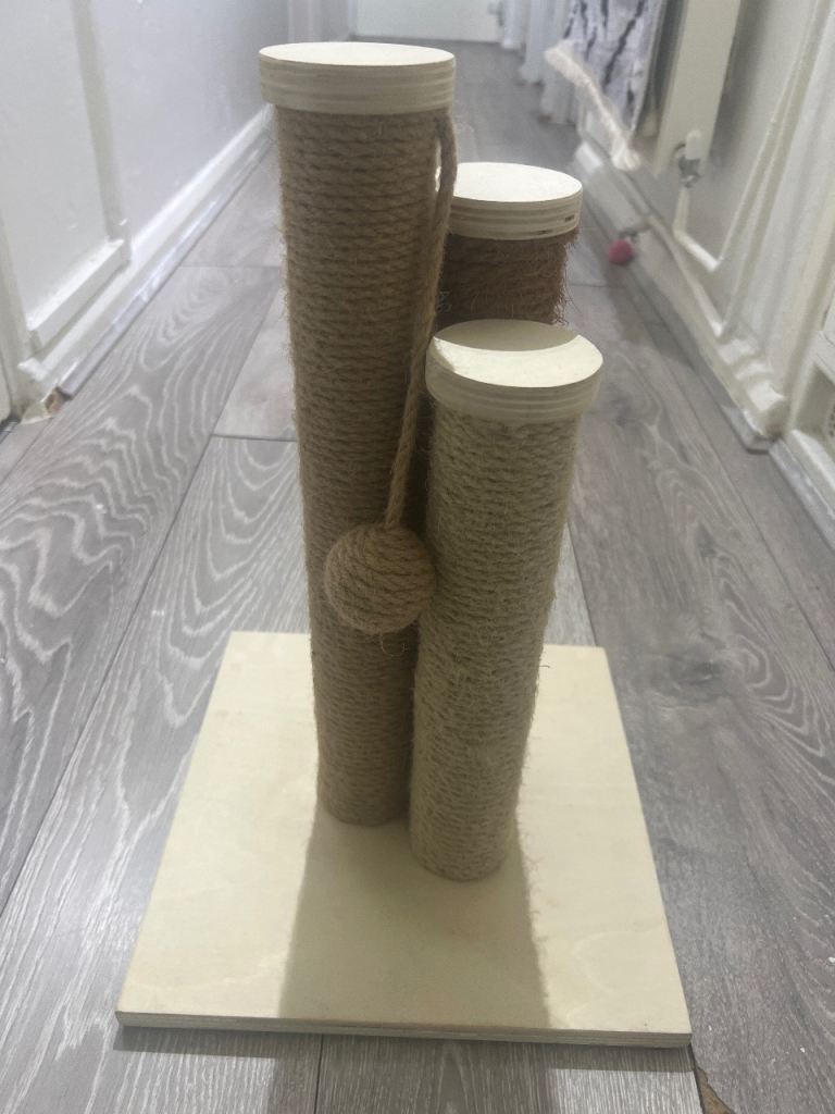 Cat Scratching Post with Three Posts and Play Ball