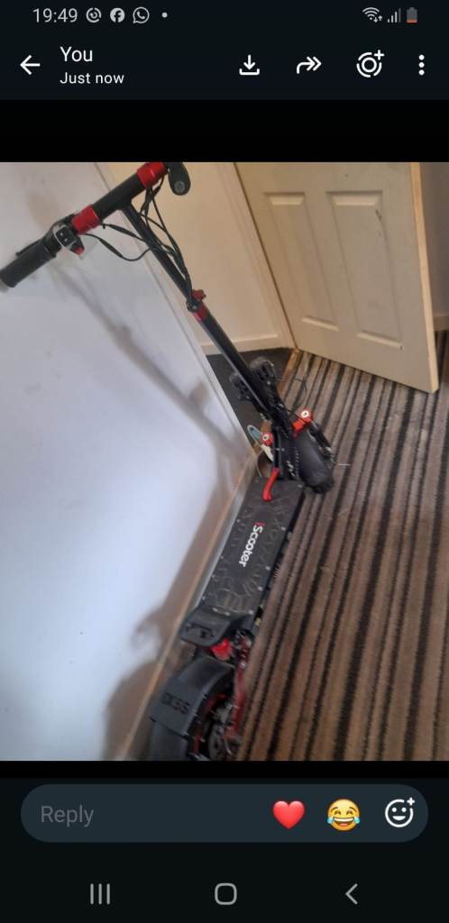 Electric Scooter - Black and Red, Good Condition