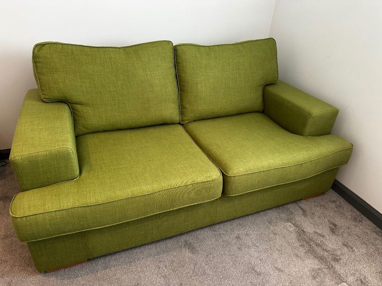Green Two-Seater Sofa – Excellent Condition