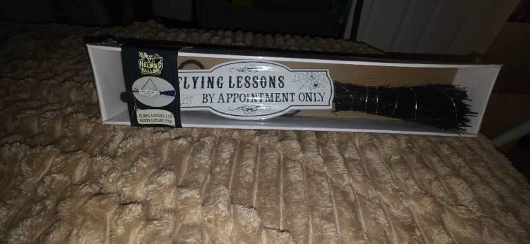 New Flying Lessons Broomstick Prop – Halloween Decor