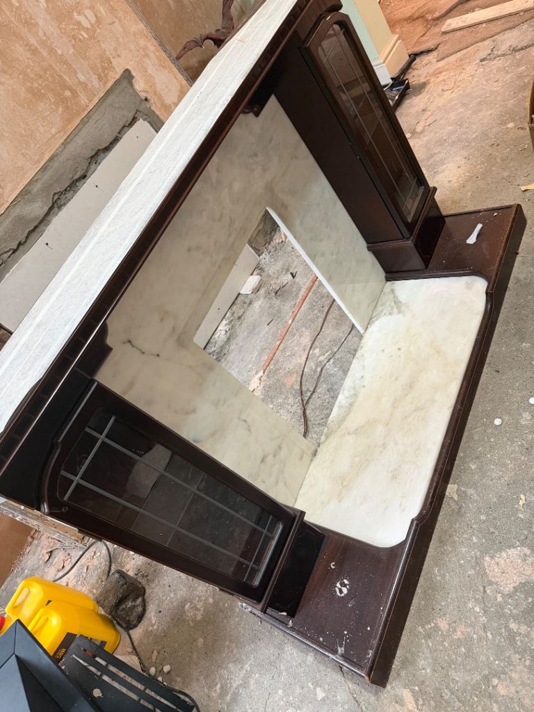Free Wooden Fireplace Surround with Electric Fire Insert