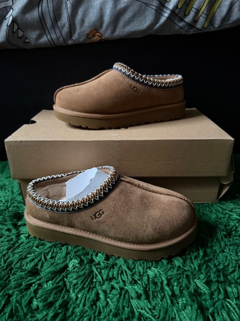 Brown beige UGG tasman chestnut women's trainers shoes slippers winter platform size Uk 3