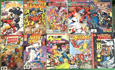Vintage DC Universe Comics Mix Lot (10)Justice League/Titans++ 1986-93 G/Fine Collector fun gift