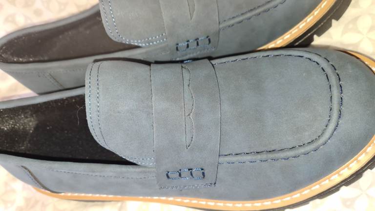 Brand new blue soft touch ultra lightweight chunky soles slip in shoes. Christmas present.