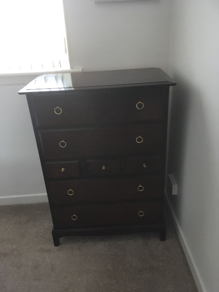 Bedroom tall boy and chest of drawers 