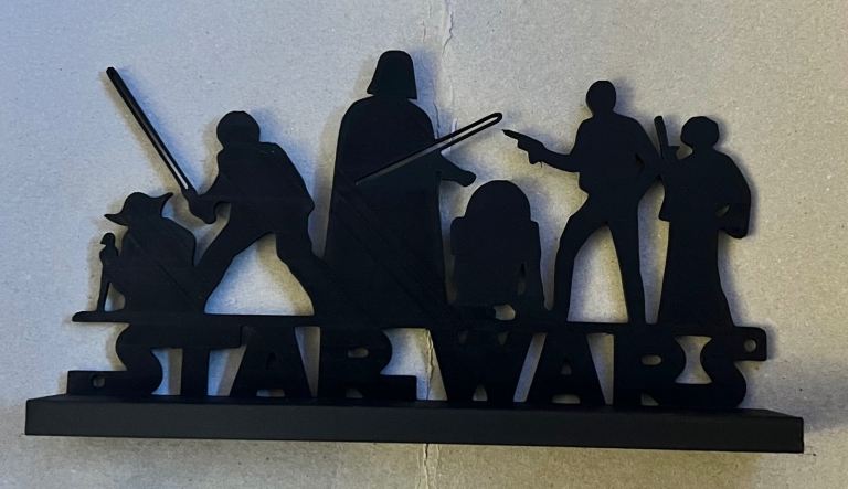Star Wars Character Silhouette Shelf Display – Black, NEW Condition