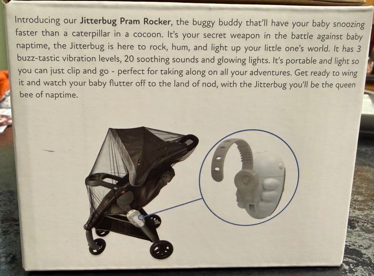 Nuby jitterbug pram rocker 