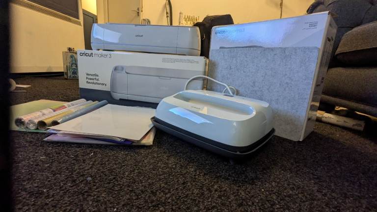 image for Cricut maker 3 and cricut heat press 