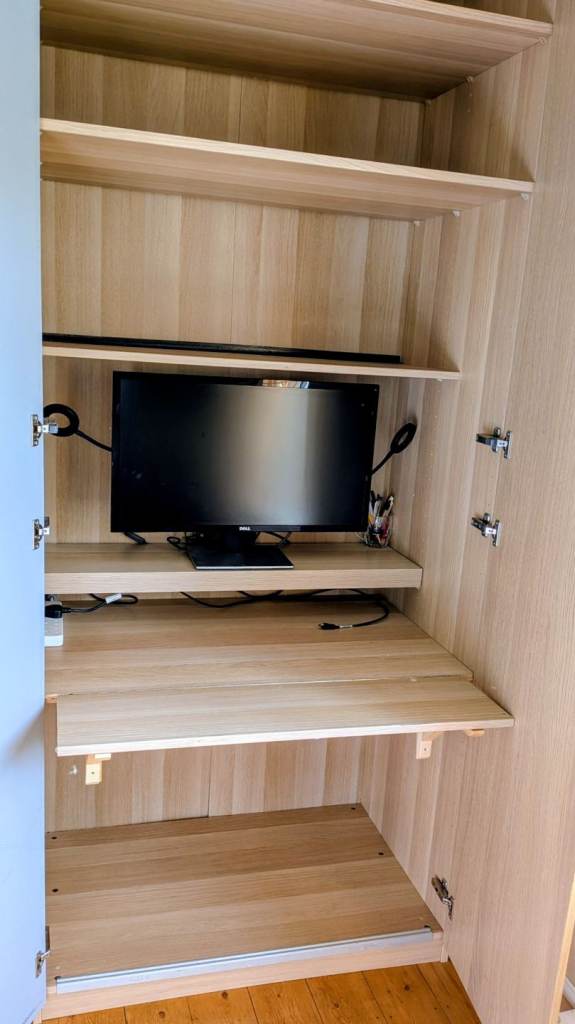 Hideaway Computer Cabinet Desk - Gaming Station - IKEA Wardrobe Hack With Mirror
