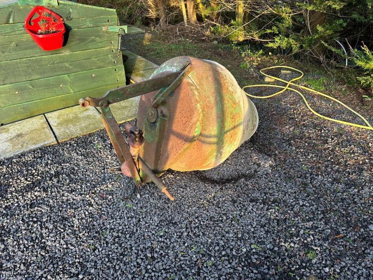 Tractor cement mixed