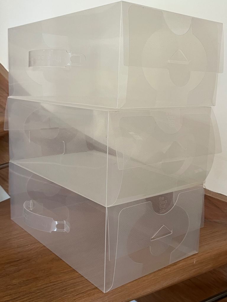 The Clear Box Co Collapsible Clear Storage Boxes – Set of 3
