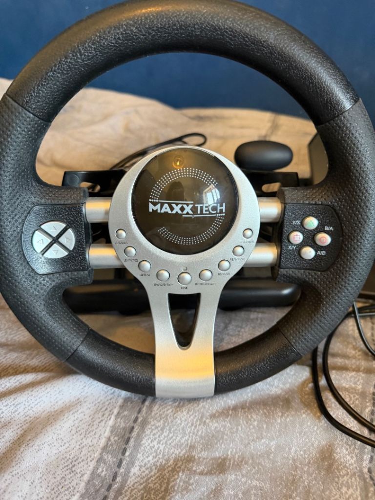 Gaming MAXX TECH PRO RACING WHEEL KIT for PC, Switch, PS4 and XBOX