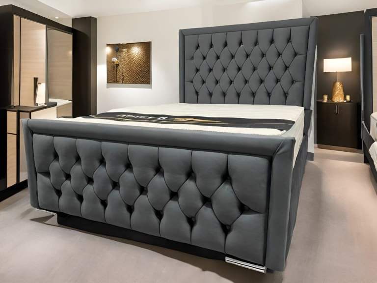 EXCLUSIVE BUY = Heaven Hilton Double & King Size Bed Frame With opt-mattress = PAY ON DELIVERY