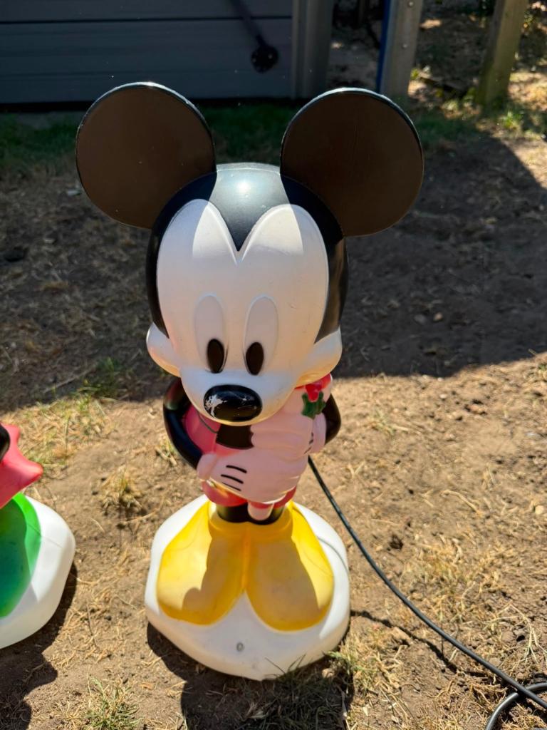 Disney Mickey Mouse Christmas Blow Mold Decoration - Good Condition