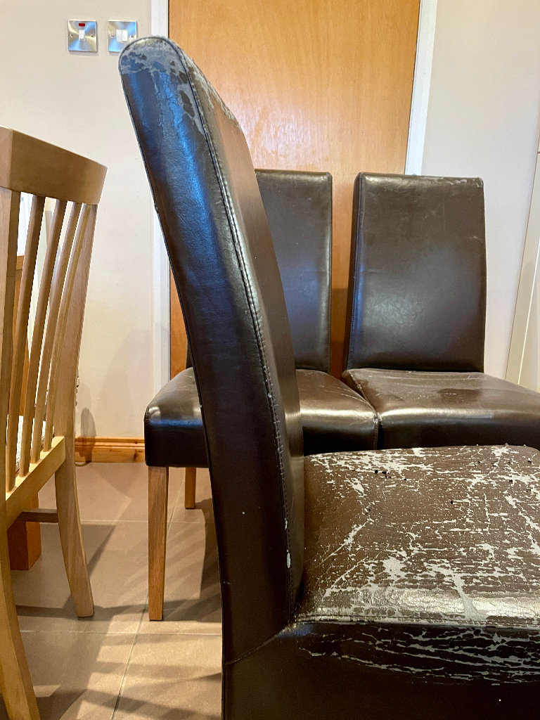 Set of x6 quality dining chairs, upcycle/restoration project 