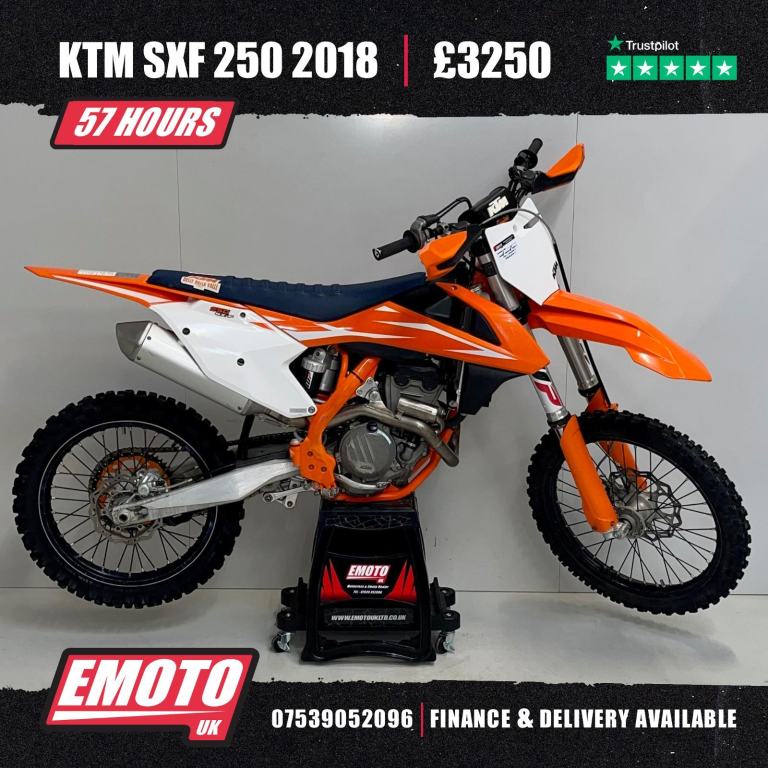 KTM SXF 250 2018 Motocross Bike 250cc 57 Hours @EmotoUK - Finance Available