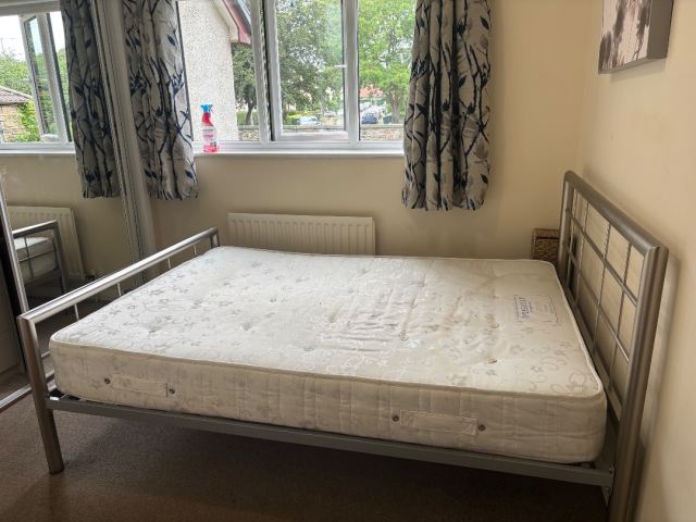 Double Bed Frame with Kozee Sleep Mattress – Good Condition