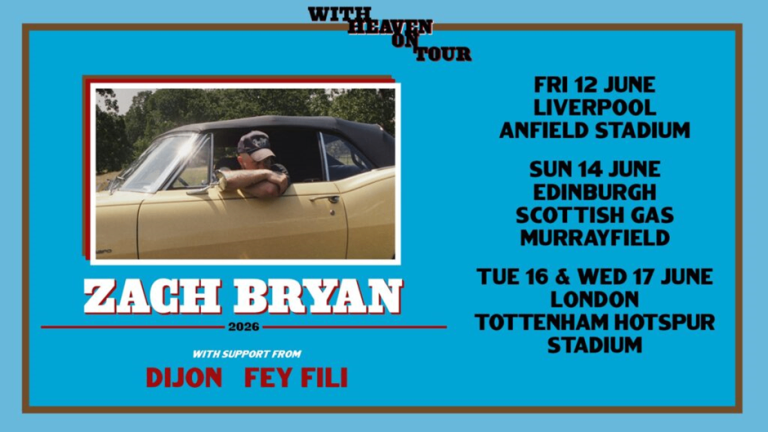 ZACH BRYAN TICKET - Edinburgh 