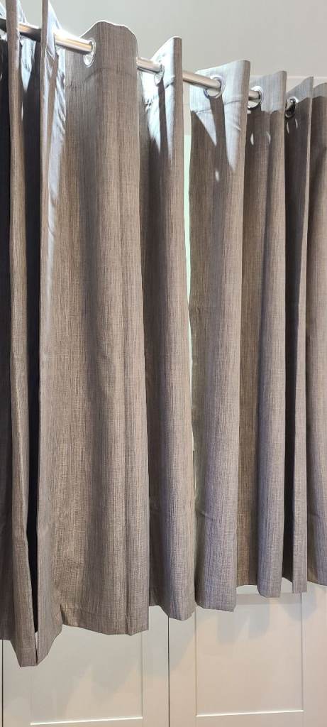 Pair of Slate Blackout Solar Curtains.  Fabulous condition