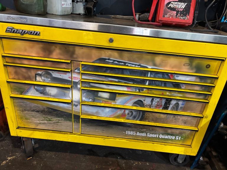 Snap on very rare Audi Quattro toolbox 55”