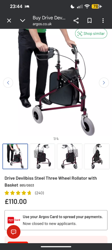 3 wheel Folding Rollator 