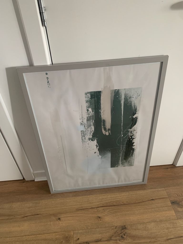 Print in light grey frame lovely wall art 