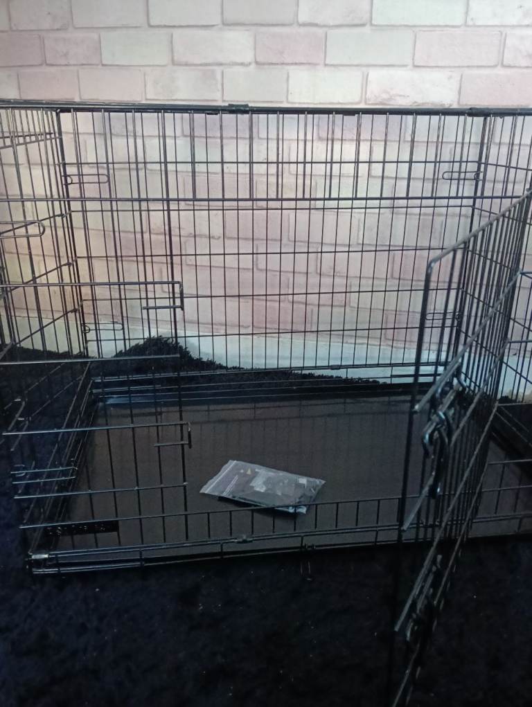 Large double door dog crate 