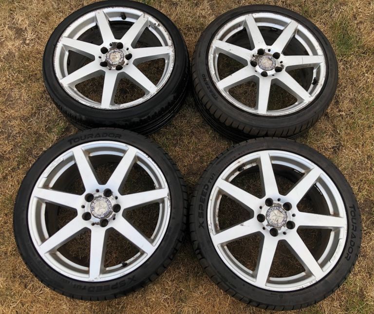 Genuine Mercedes C Class AMG Alloy Wheels 18” Good Tread Tyres