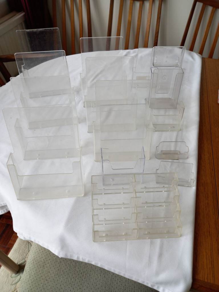 Leaflet holder A5 x 7 plus business card holders