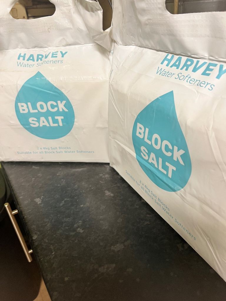 Harvey water softener block salt 2x4kg (2 packs)