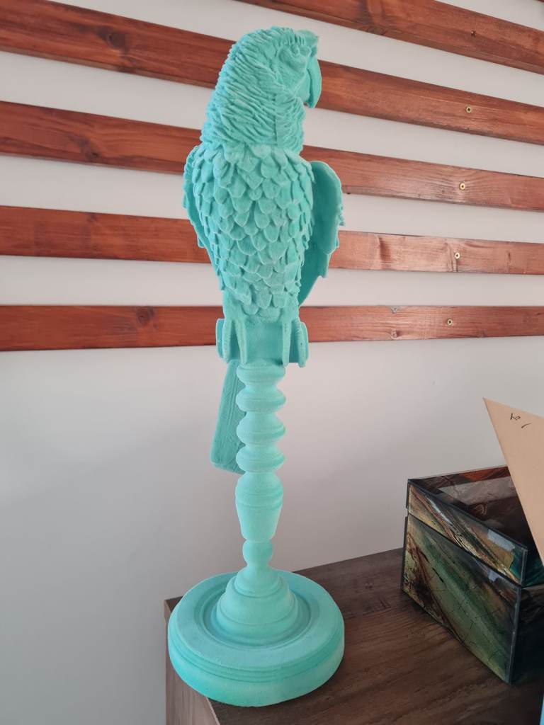 Ornamental Parrot Teal coloured