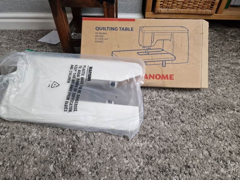 Sewing machine quilting table