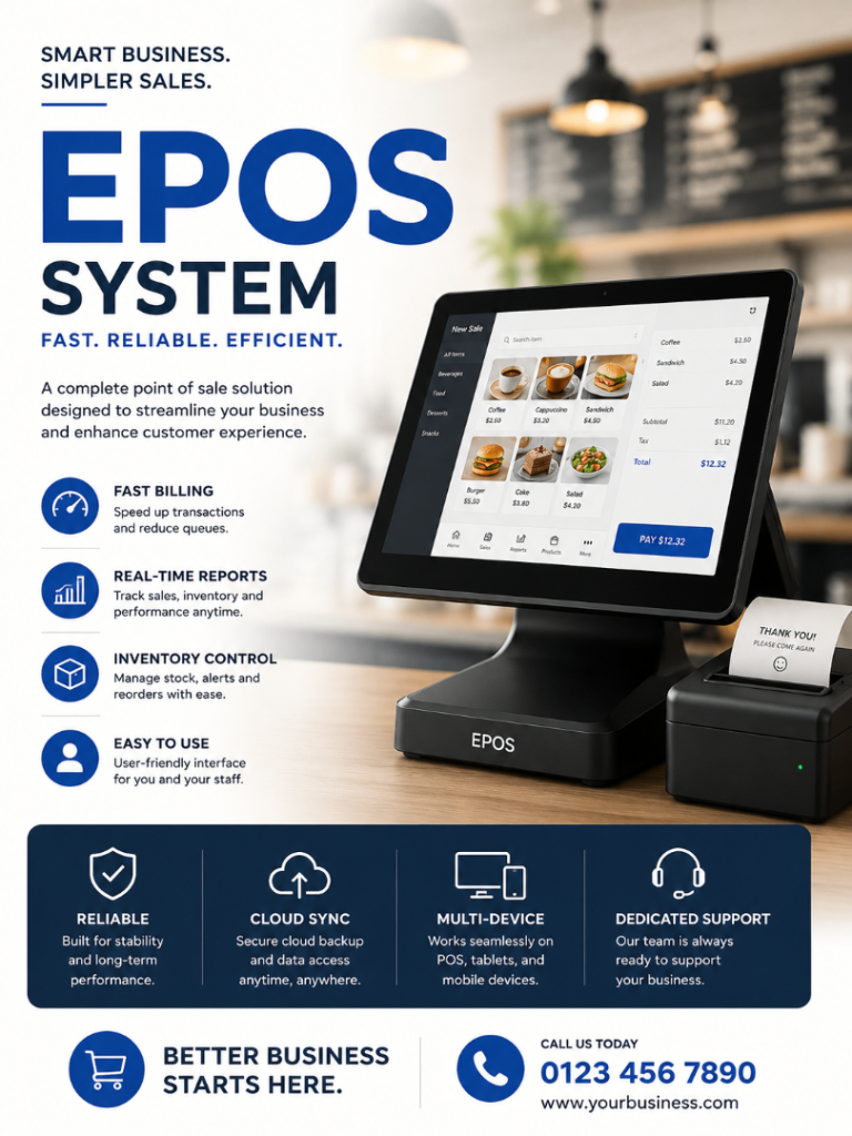 EPOS System Point of Sale Terminal with Printer