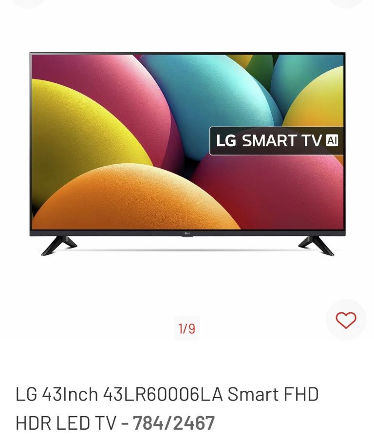 LG 43 inch Smart TV 