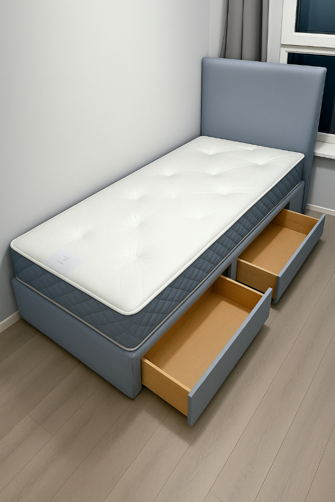 Elegant Divan Bed with Plush Mattress and Storage for Relaxed Nightly Comfort