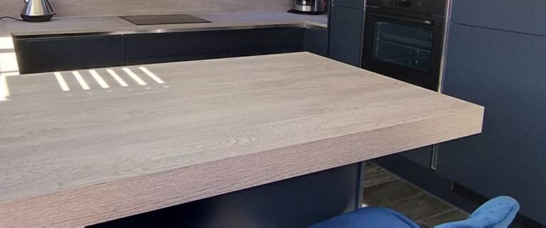Limed oak luxury laminate worktop WREN
