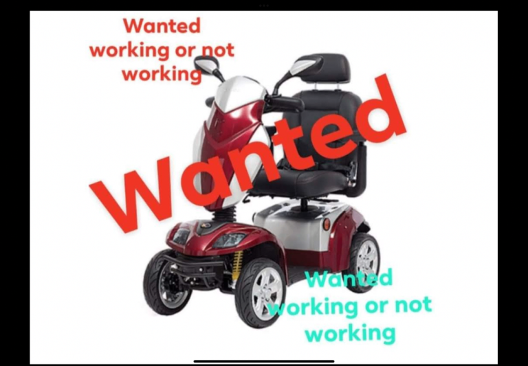MOBILITY SCOOTERS WANTED, WORKING OR NOT!