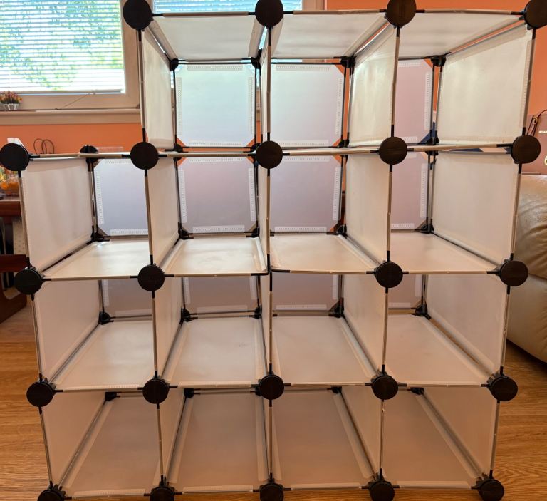 FREE TO COLLECT - Modular Cube Shoe Storage Unit – Frosty White