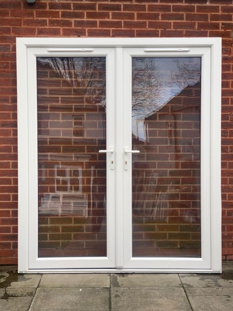 UPVC DOUBLE GLAZED FRENCH PATIO DOOR 3 KEYS 177-179cm WIDE 207cm H Can Deliver