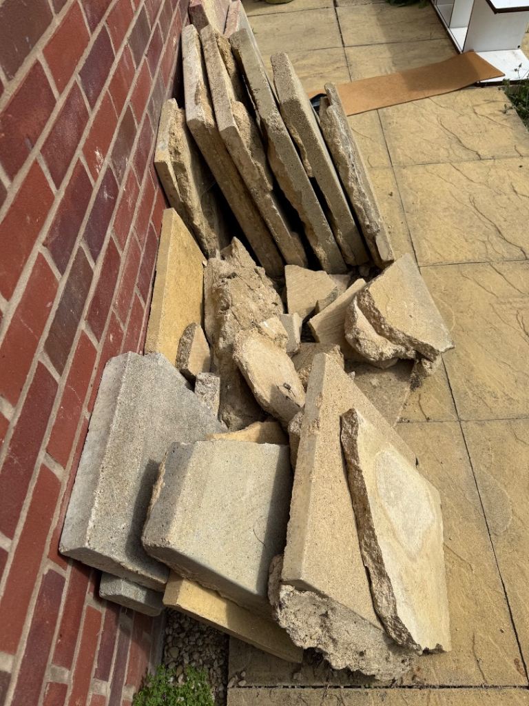 Collection of Used Patio Slabs – Various Sizes