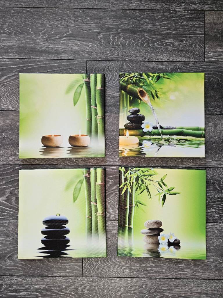 Zen Bamboo Canvas Art Set