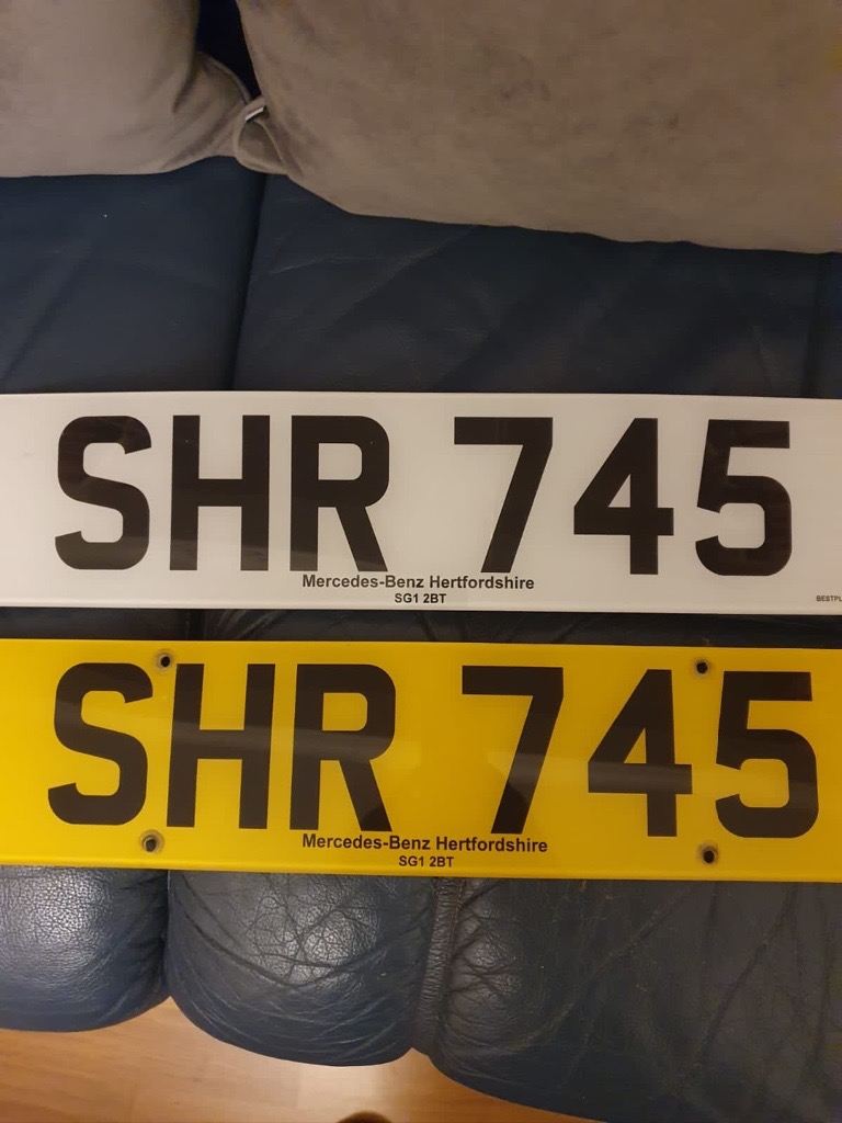 Private Registration number plate SHR 745