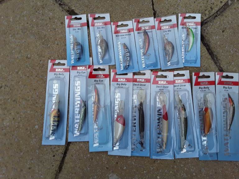 Waterwings Fishing Lures - Big Eye & Devil Diver, New in Pack